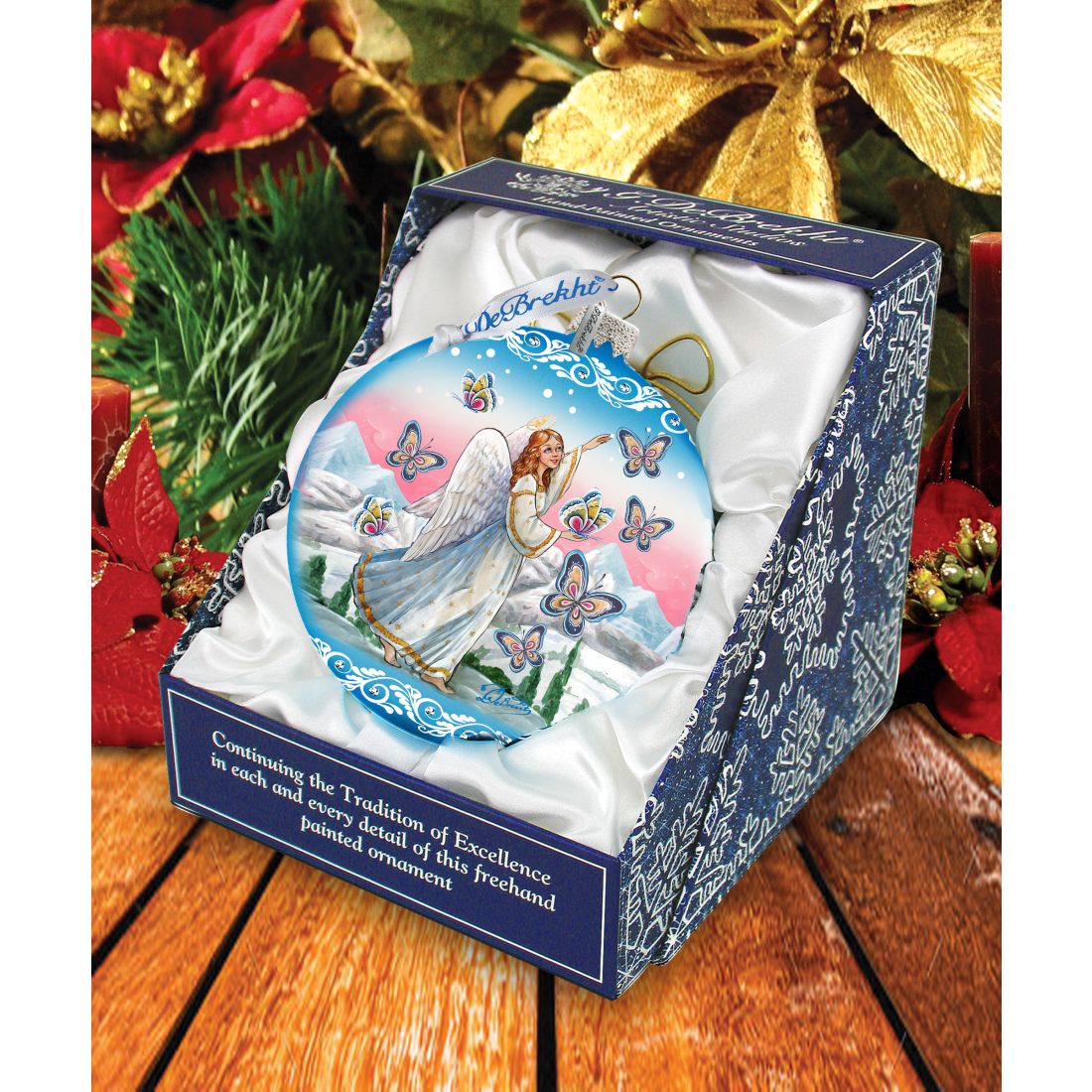 Serenity Angel Glass Ornament Limited Edition by G. DeBrekht - Christmas Decor - 73885-2