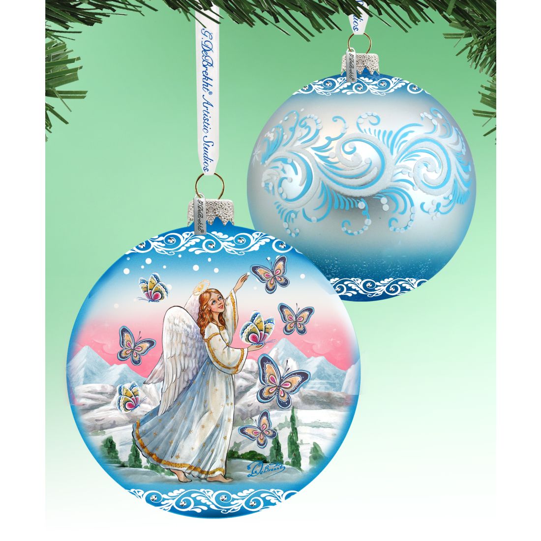 Serenity Angel Glass Ornament Limited Edition by G. DeBrekht - Christmas Decor - 73885-0