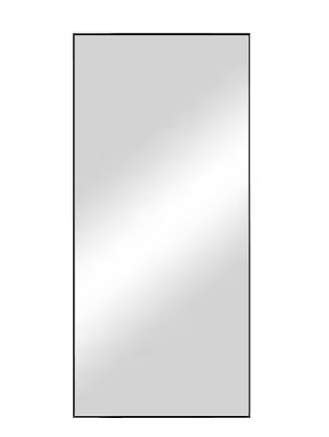 71" Black Metal Framed Leaning or Hanging Full Length Mirror-4