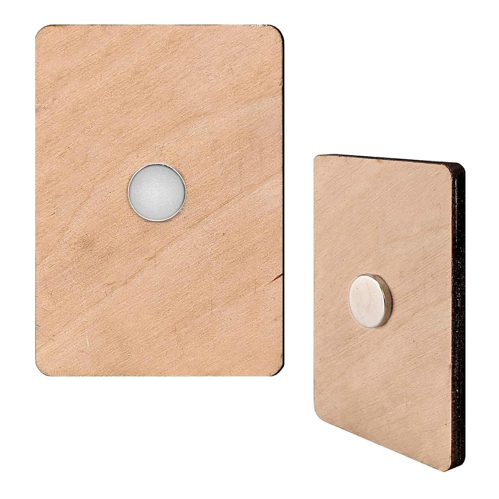 Hearts of Love Decorative Wooden Magnets Set of 6 - Family Love Decor - 8090128G-S6-3