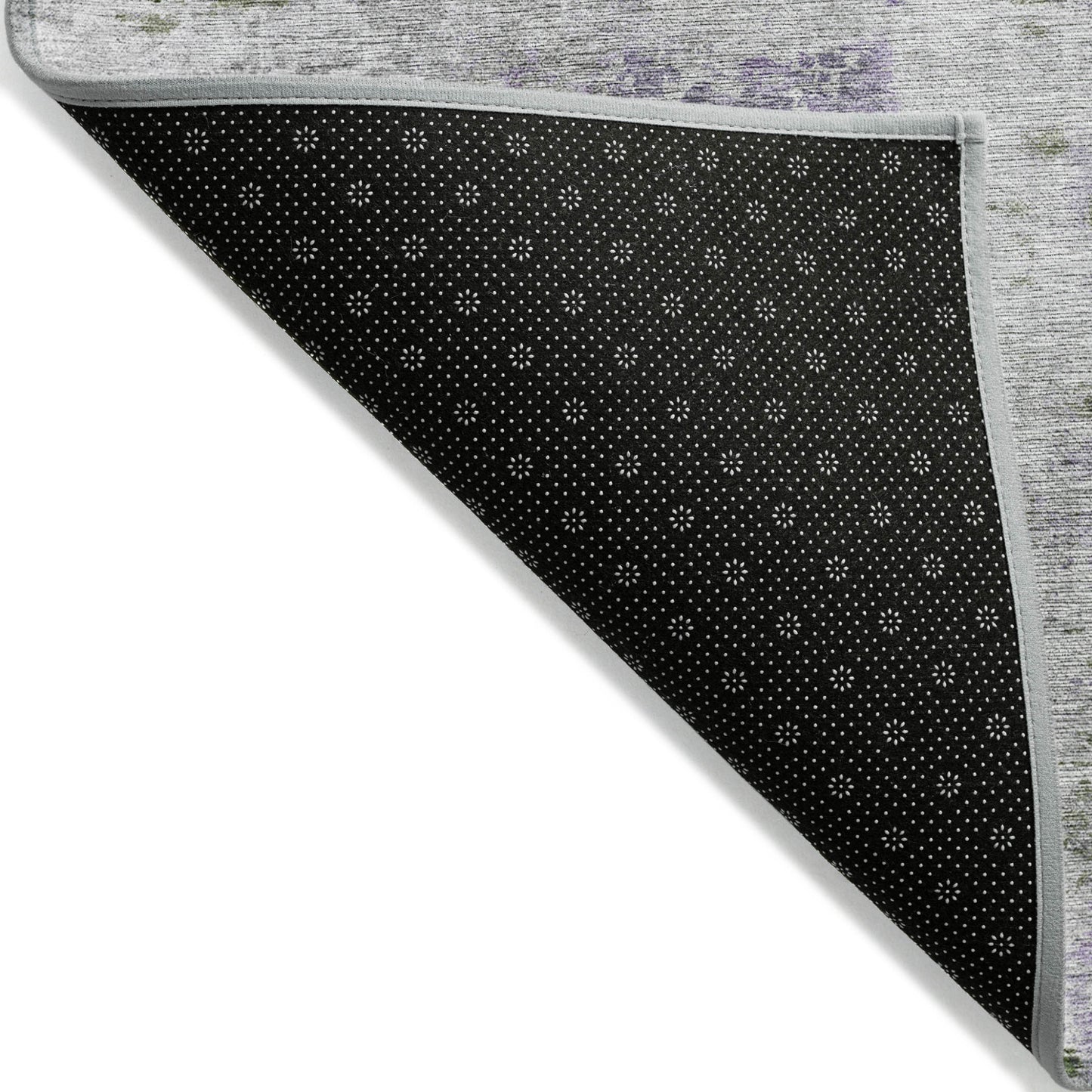 3' X 5' Olive Green And Gray Abstract Washable Indoor Outdoor Area Rug