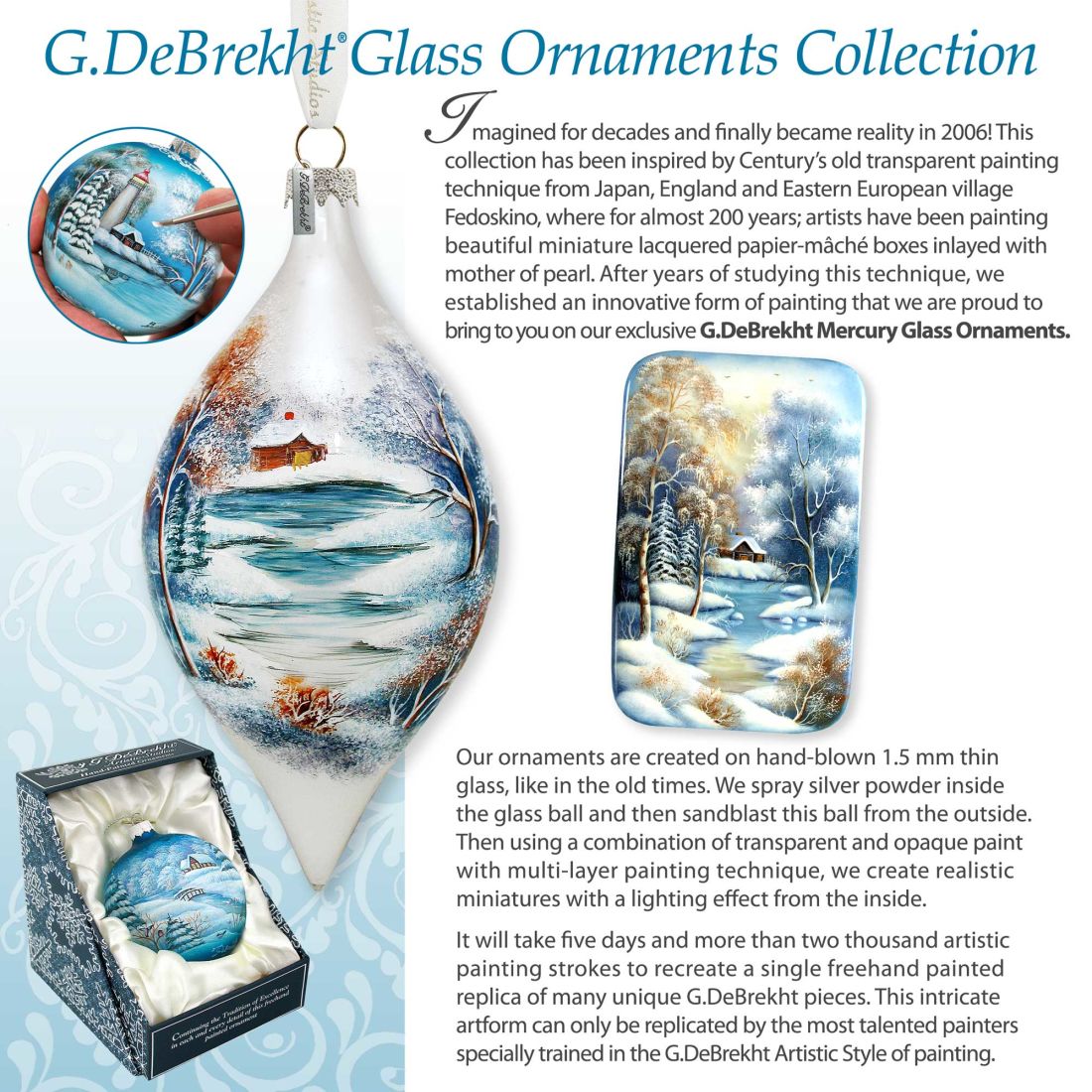Serenity Angel Glass Ornament Limited Edition by G. DeBrekht - Christmas Decor - 73885-3